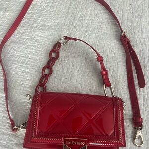 Valentino By Mario Valentino Red Quilted Crossbody Bag